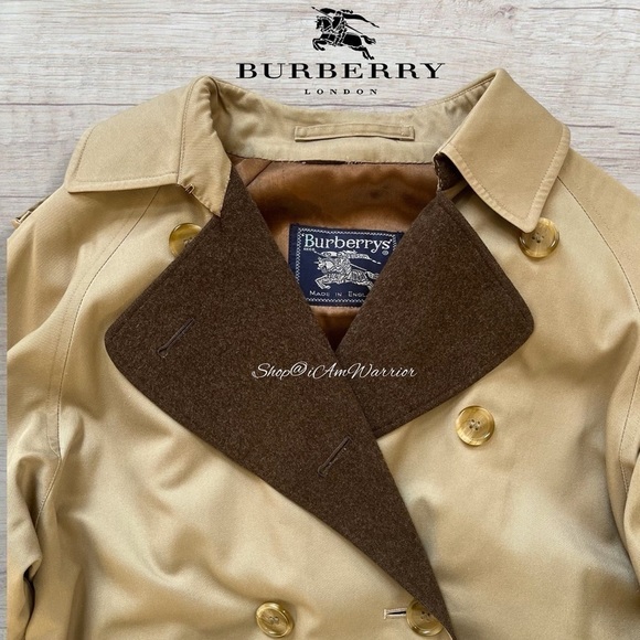 Vintage Burberrys London Long Wool Lined Trench Coat *shop@iAmWarrior - Picture 10 of 16